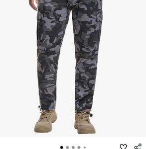 Men's Tactical Hiking Pants, Stretch Cargo Chinos Size 36